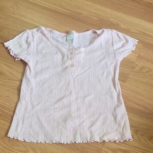 Arizona Jean Company Pink Kids Tee with Button Details